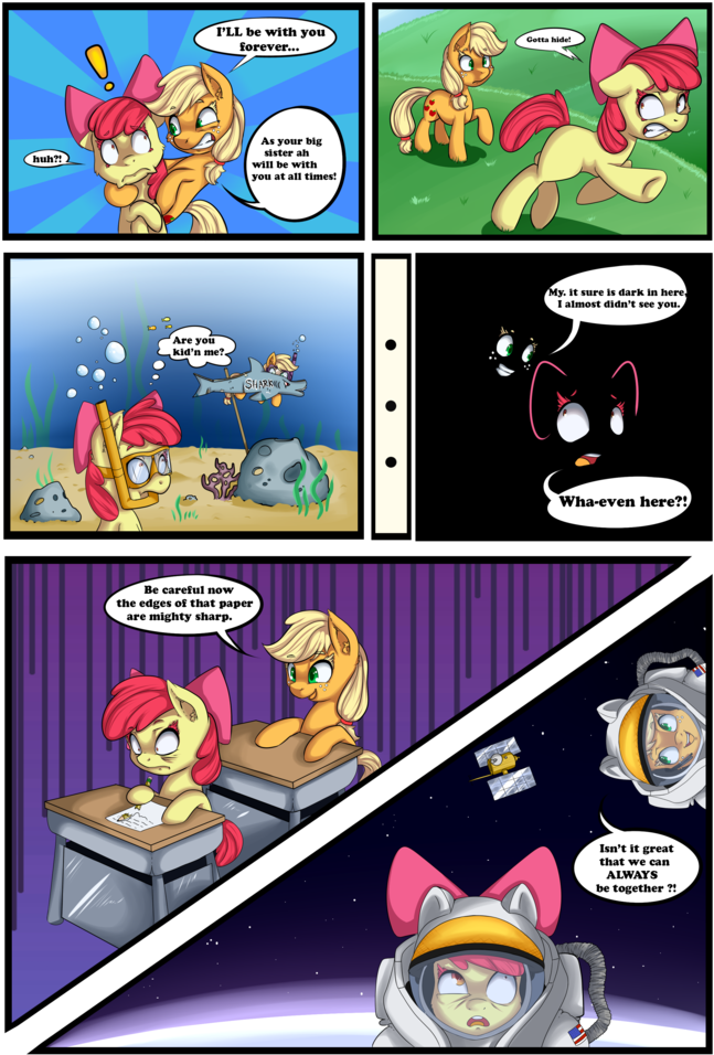 Apple Bloom, Applejack, Artist - Comics (712x1024), Png Download