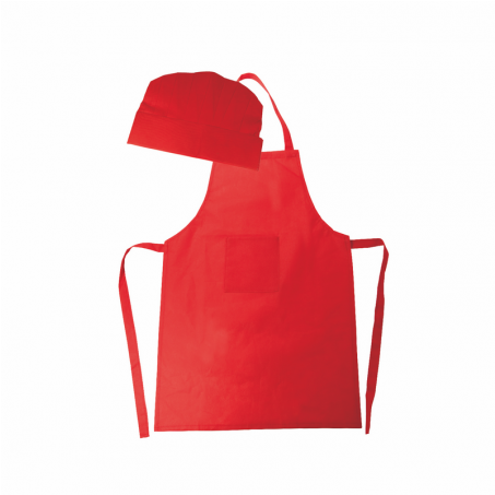 Delantal Y Gorro Infantil En Rojo - Delantal Y Gorro Infantil (452x584), Png Download