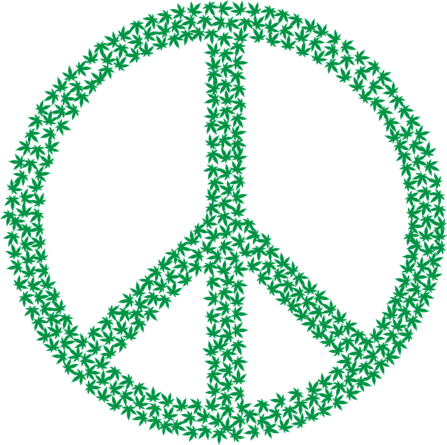 Marijuana, Peace, Cannabis, Drug, Hemp, Leaf, Plant - Marijuana Peace Sign (640x638), Png Download