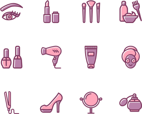 Beauty Vector Png Download - Beauty Icons Png (560x480), Png Download