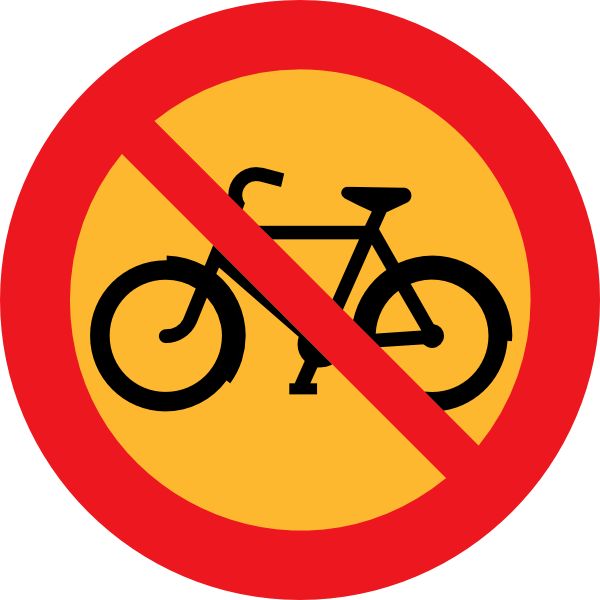 Bicycle Road Sign (600x600), Png Download
