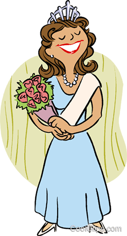 Beauty Queen Royalty Free Vector Clip Art Illustration - Beauty Pageant Clipart (258x480), Png Download