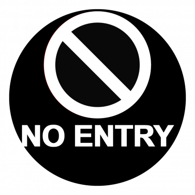 No Entry - No Recasts (400x400), Png Download