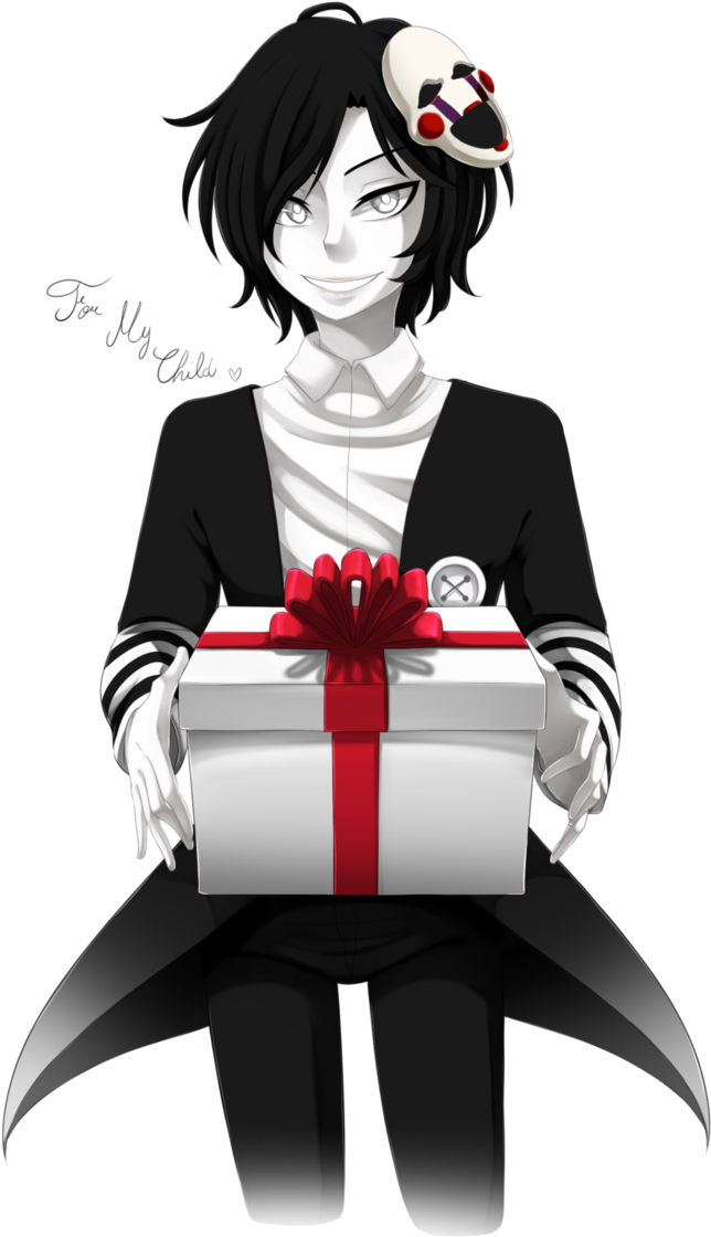 Puppet Gives Gifts By Yumechii-ni On Deviantart - Marionette Fnaf Human Male (672x1188), Png Download