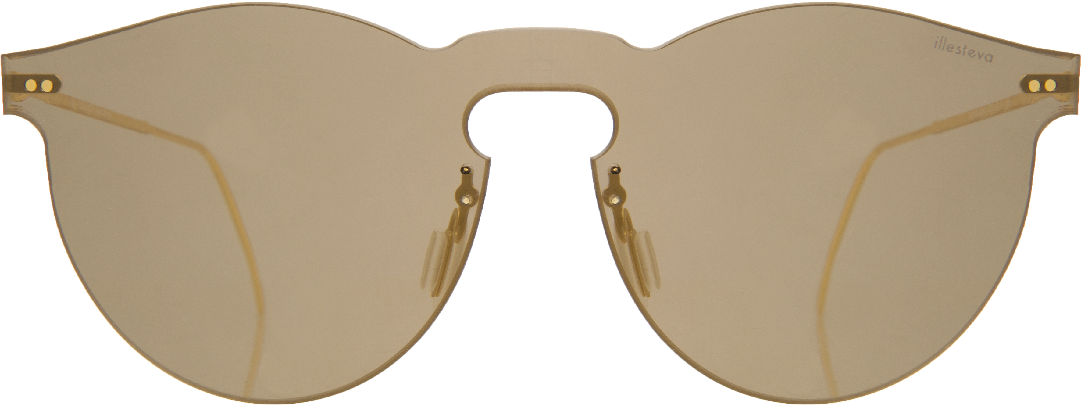 Leonard Mask Gold Front Hi Res V=1510360565 - Sunglasses (3831x1586), Png Download