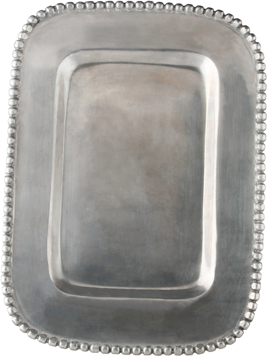 Beaded Rim Serving Tray - Serving Tray (980x1176), Png Download