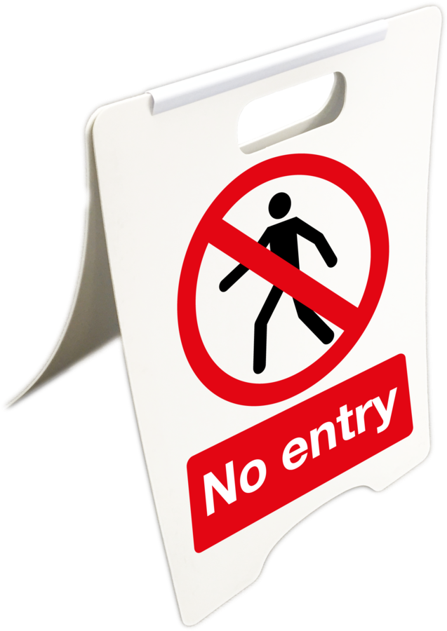 'no Entry'free Standing Floor Sign - No Thoroughfare Anti-slip Floor Signs (728x1000), Png Download