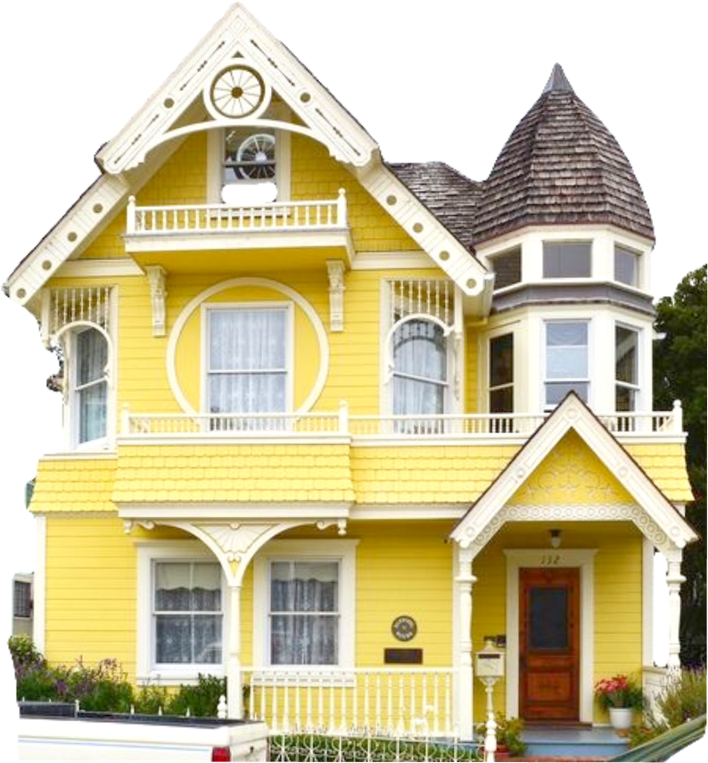 Pacific Grove Victorian Homes (1024x1024), Png Download