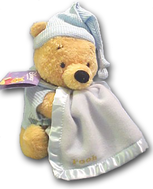 Winnie The Pooh Blanket Plush Toy Baby Gund - Winnie The Pooh With Blanket (500x618), Png Download