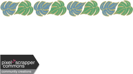 Gentle Blooms -leafy Trim - Digital Scrapbooking (456x456), Png Download