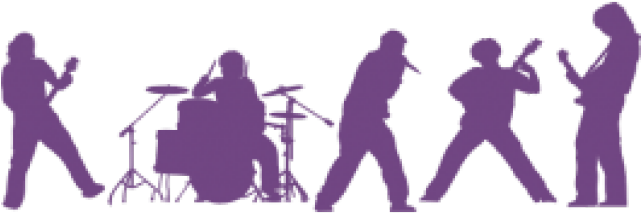 Rock Band Silhouette (640x480), Png Download