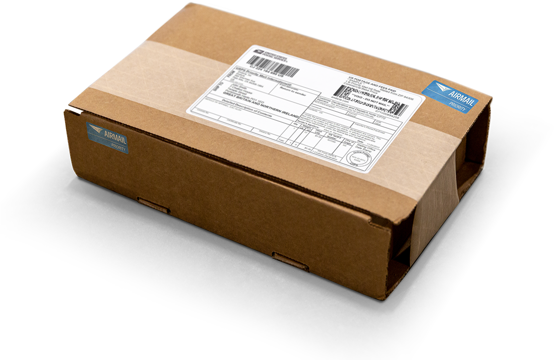 International Priority Airmail - Carton (1100x730), Png Download