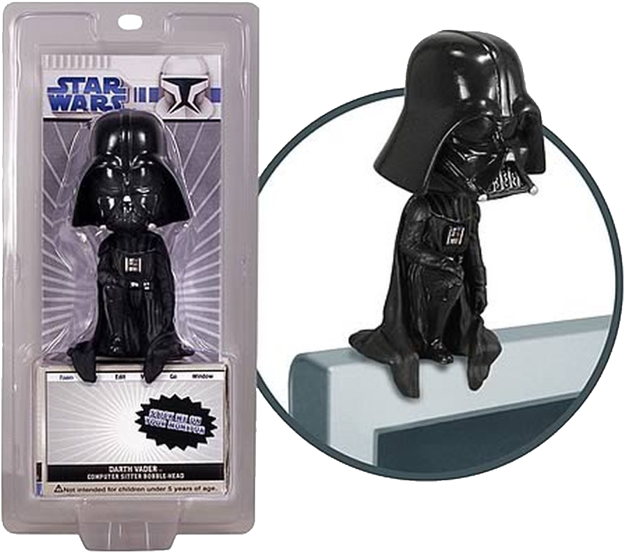 Darth Vader - Funko Star Wars Darth Vader Computer Sitter (1108x1065), Png Download