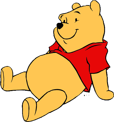 Png Image Information - Winnie The Pooh Lying Down (400x421), Png Download