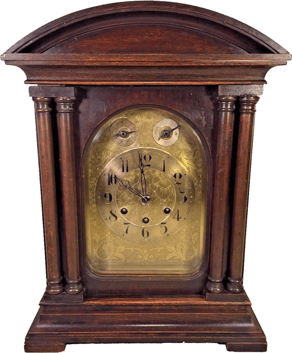 Antique Gustav Becker Clock - Antique Transparent (1225x1225), Png Download