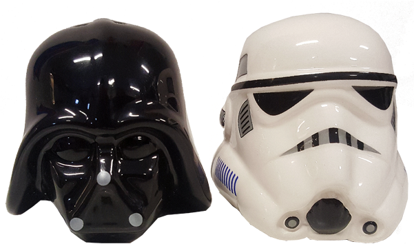 Darth Vader & Stormtrooper Salt And Pepper Shakers - Star Wars Darth Vader And Stormtrooper Salt (600x600), Png Download
