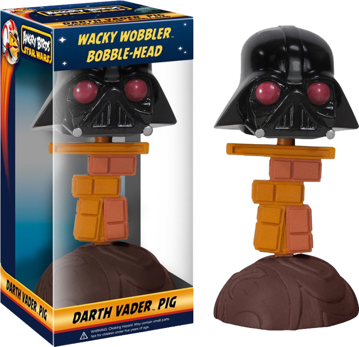 Angry Birds/star Wars - Angry Birds Star Wars Wacky Wobbler Darth Vader Piggy (700x678), Png Download