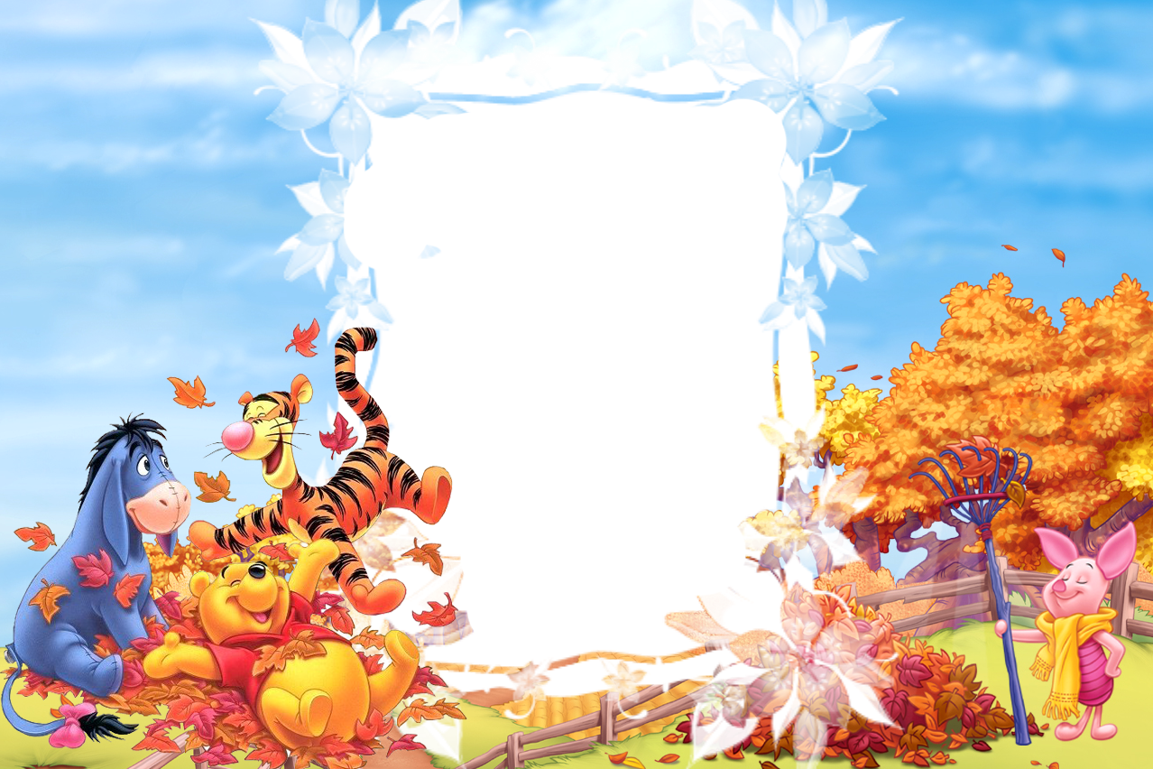 Winnie De Poh Printable Letters, Baby Disney, Disney - Framed Winnie The Pooh 3d Friends (1278x852), Png Download