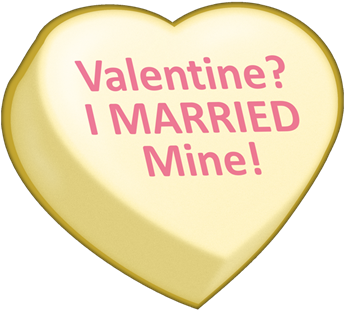 Valentine I Married Mine - Valentine? I Married Mine! - Shower Curtain (400x400), Png Download
