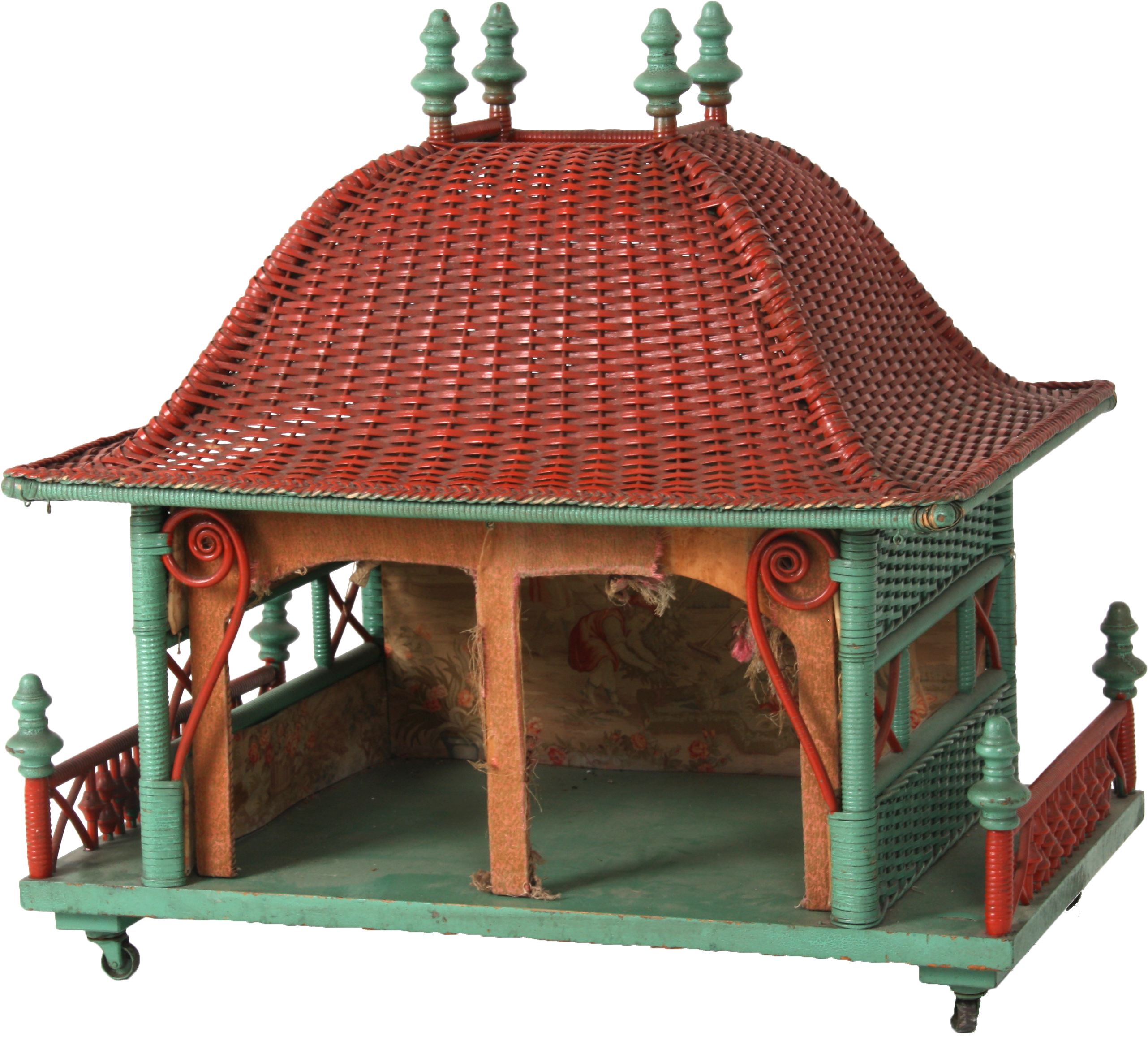 The Original Fabric On The Back Is In Good Faded Condition - Gazebo (2676x2394), Png Download