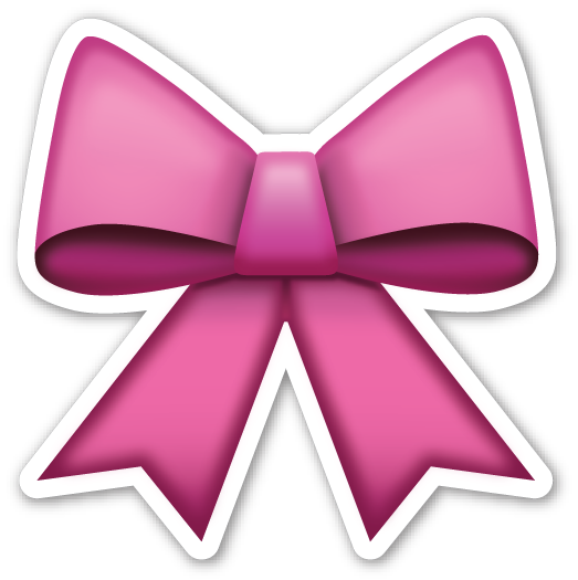 Oii Minhas Lindas <3 - Ribbon Emoji Png (523x525), Png Download