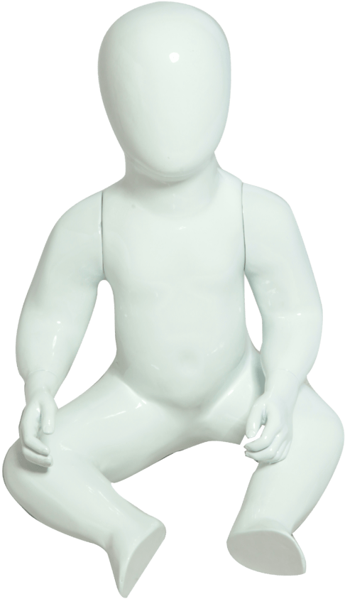 0421 Manequim Bebê De Fibra Sentado Unissex Cara Ovo - Manequim De Bebê Sentado (901x960), Png Download