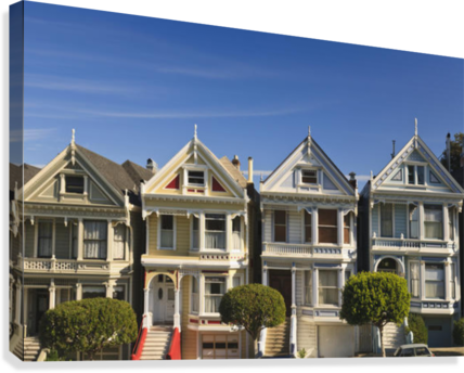 Victorian Style Homes Near Alamo Square - Victorian Style Homes Near Alamo Square San Francisco (428x344), Png Download
