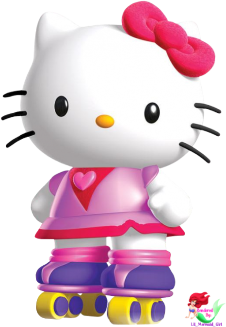 Free Png Hello Kitty 3d Png Images Transparent - Hello Kitty Roller Rescue Ps2 (481x689), Png Download