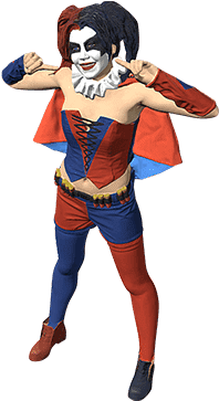 Harley Quinn Cosplayer - Halloween Costume (480x440), Png Download