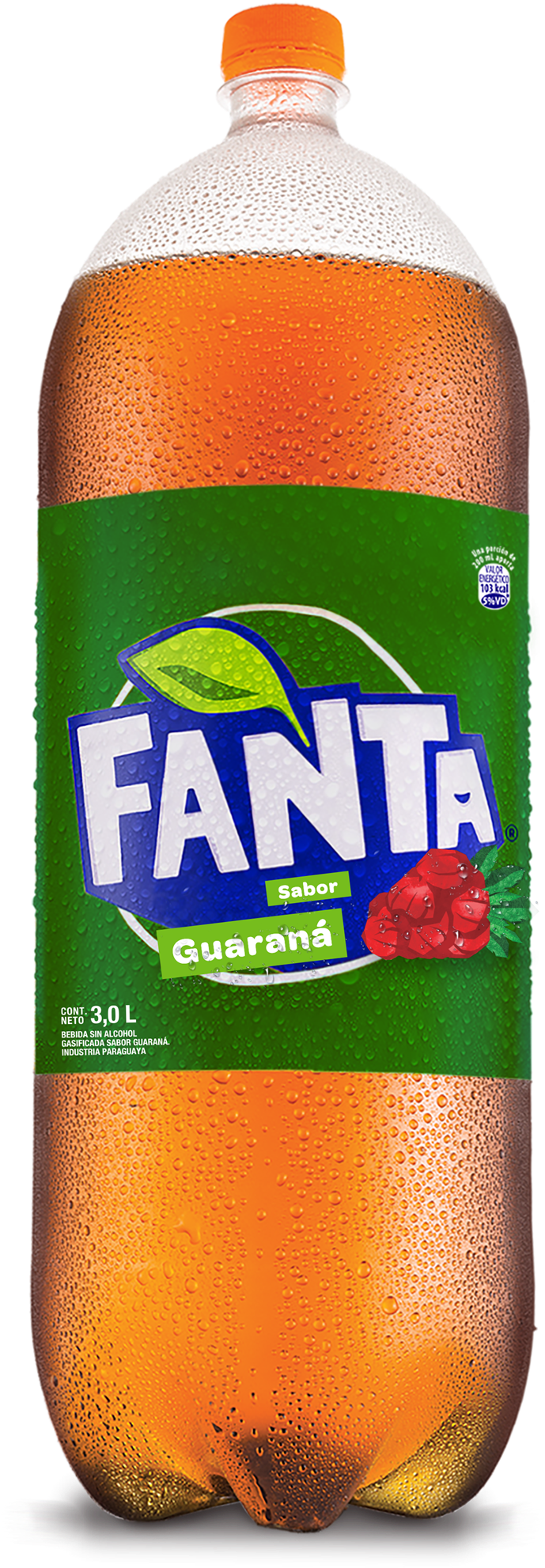 Gaseosa Guarana Logo - Fanta Guarana 3 Litros (736x2000), Png Download