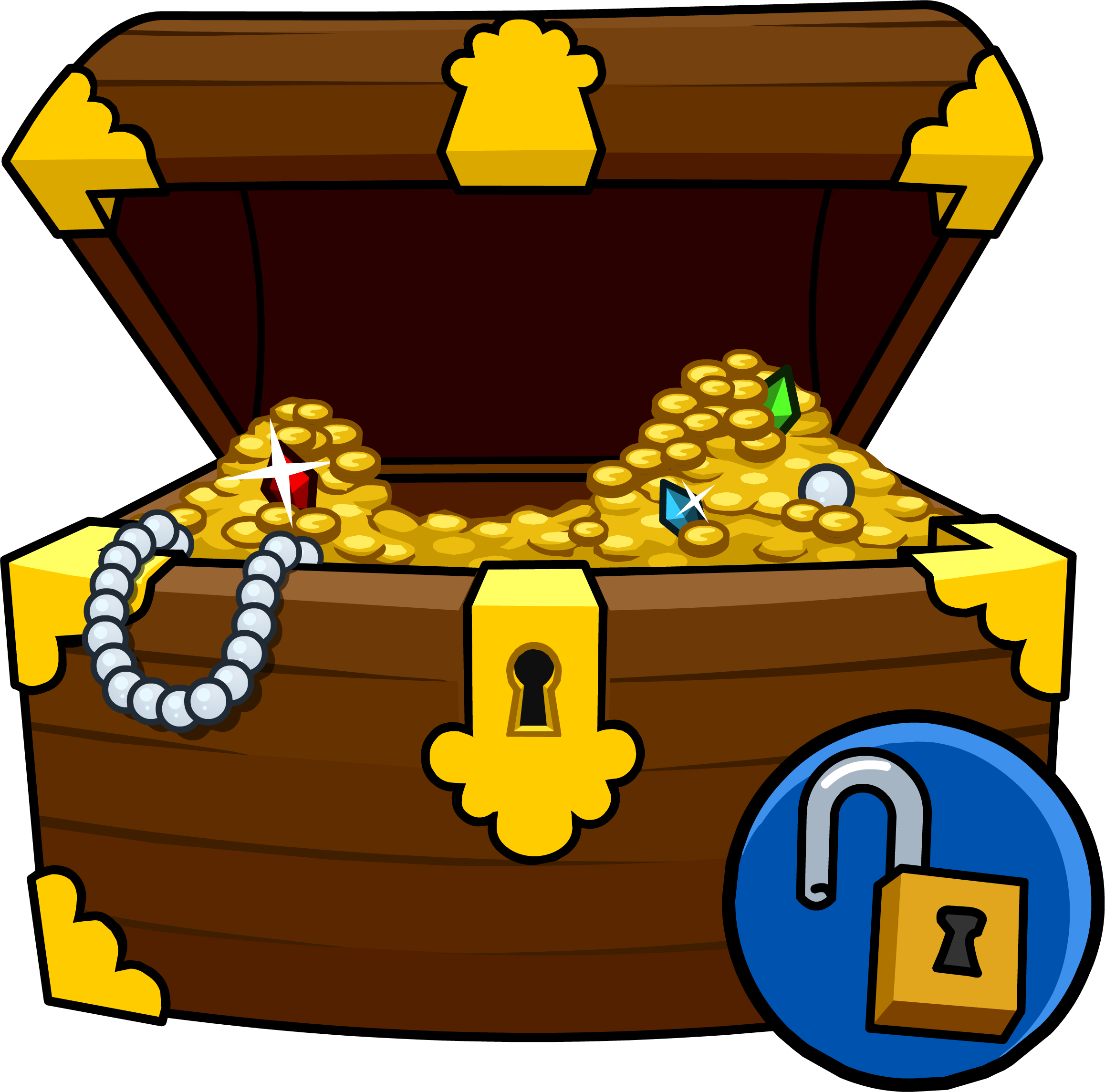Treasure Chest Costume Unlockable Icon - Open Treasure Chest Clipart (2316x2289), Png Download