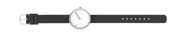 30 Mm White/polished Steel - Analog Watch (650x279), Png Download