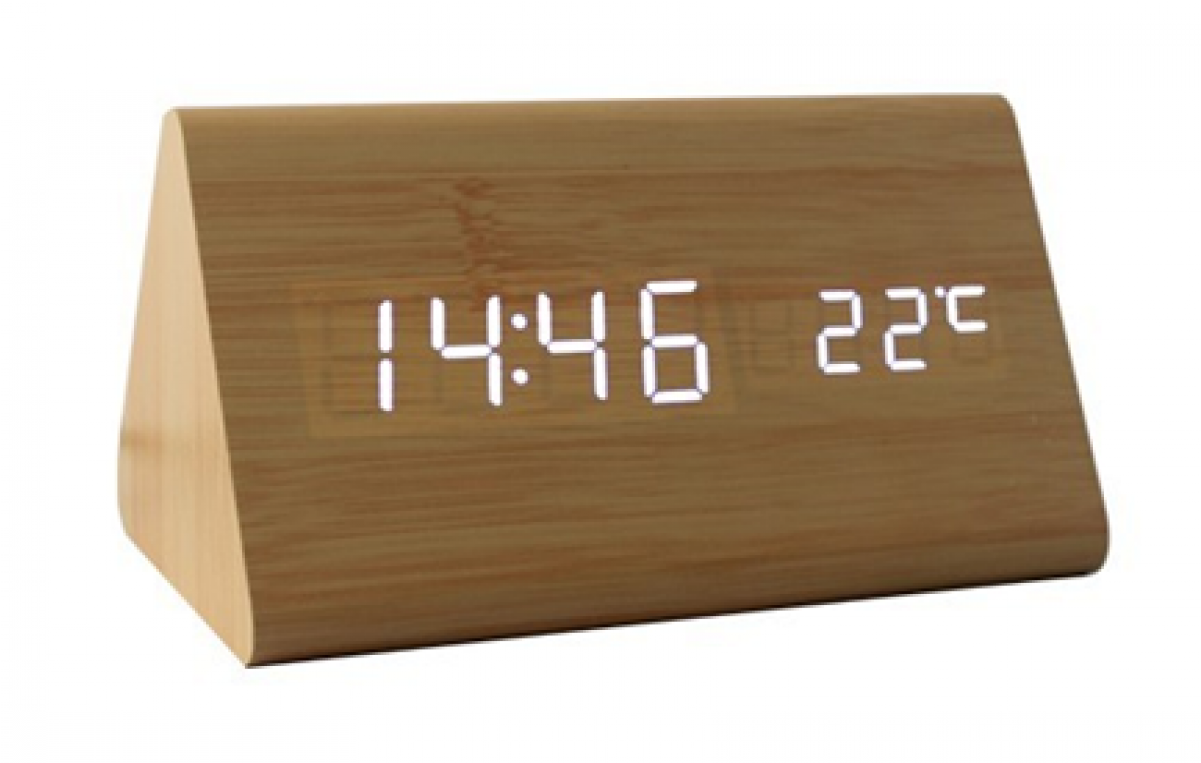 Wholesale Wood Wooden Desktop Alarm Sounds Control - Alarm Clock (1200x1200), Png Download