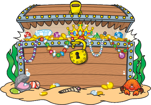 Wgp Swim Lessons - Pirate Treasure Chest Clipart (515x358), Png Download