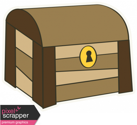 Treasure Chest Sticker - Digital Scrapbooking (456x456), Png Download