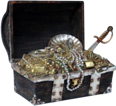 Pirate Treasure Box Life Size Replica (600x386), Png Download