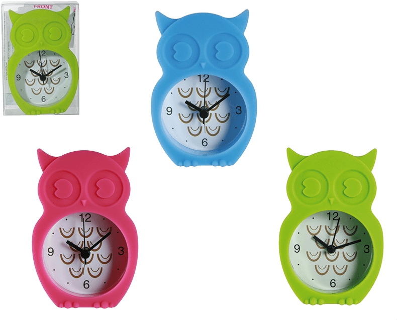Funny Pets Green Owl Alarm Clock (945x709), Png Download