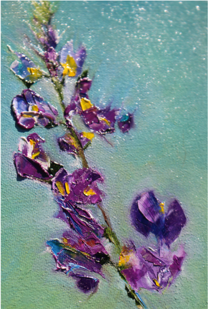 The Lupines Arizonicus In This Hypnotizing Purple Flower - Painting (600x600), Png Download