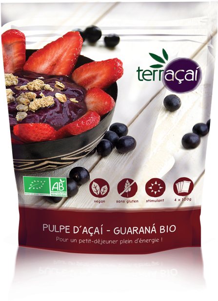 Organic Açai-guarana Pulp 4 X 100g - Açaí Palm (1024x640), Png Download