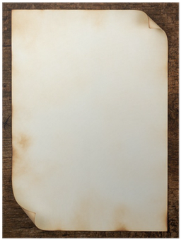 Sheet Of Old Paper With Curled Edges Poster • Pixers® - Wood (400x400), Png Download