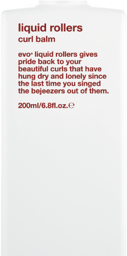 Liquid Rollers - Curl Balm - Evo Liquid Rollers Curl Balm (200ml) (349x500), Png Download