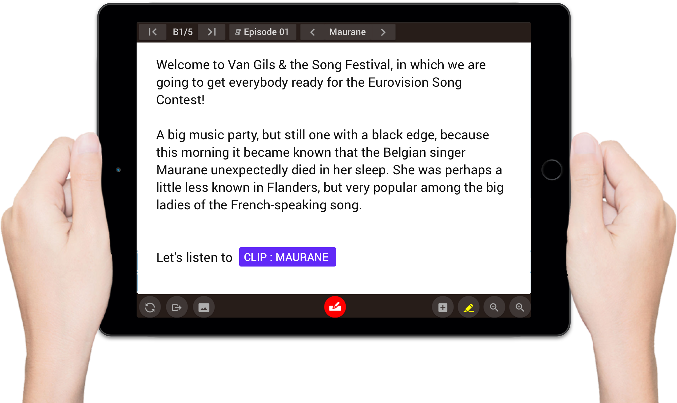 Presenter Tablet In Sync With Your Script - Tablet Computer (2223x1335), Png Download