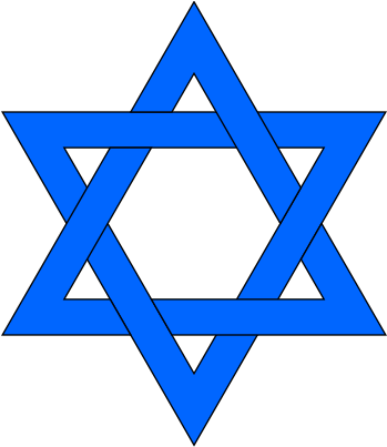 Estrella De David Con Triángulos Equiláteros Entrelazados - Star Of David (388x449), Png Download