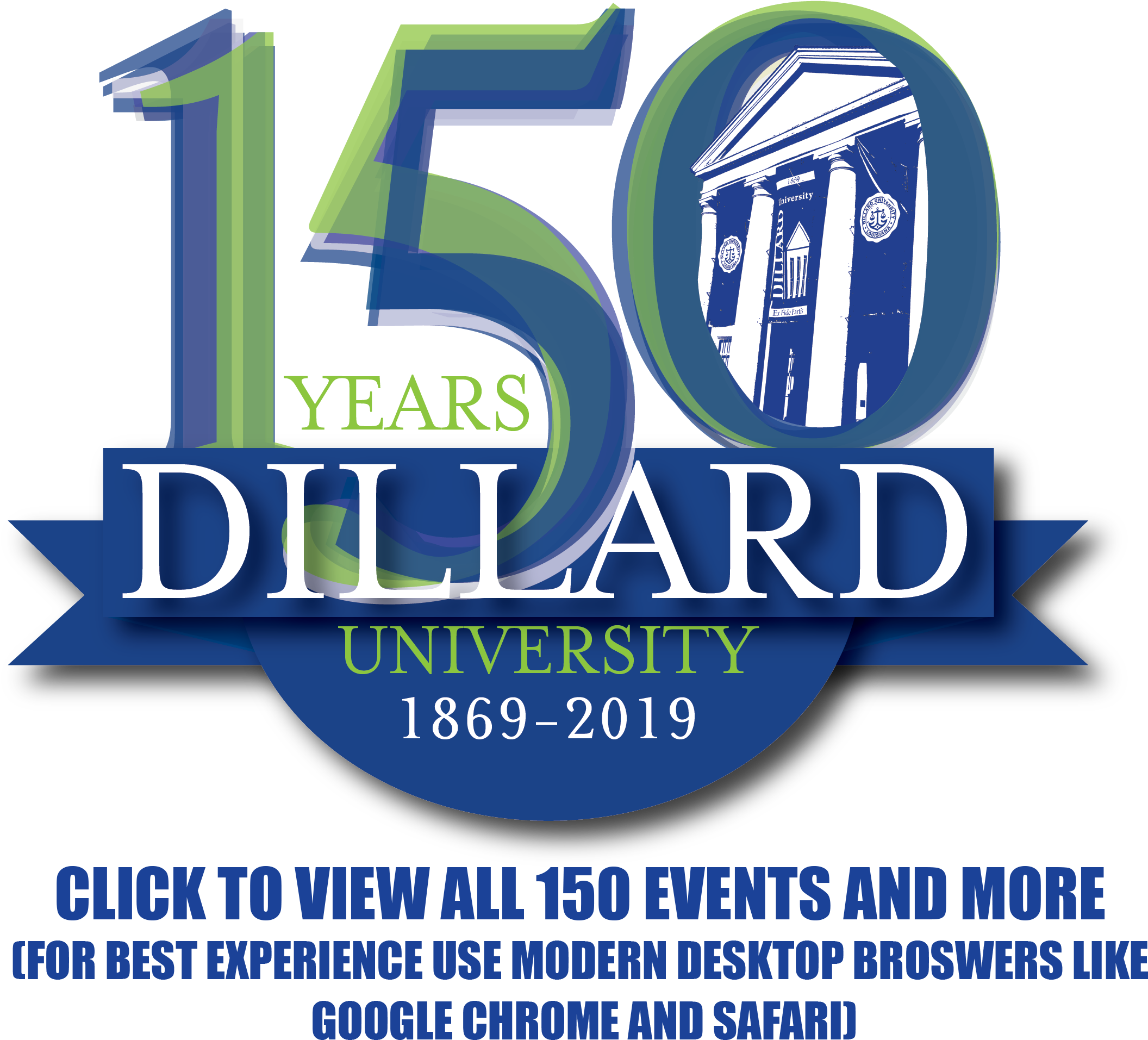 150 Logos Colorful Btn - Dillard University (3834x2032), Png Download