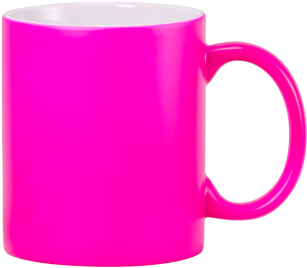 Up Mug Fluor Pink Web Blank - Neon Pink Mug (420x420), Png Download