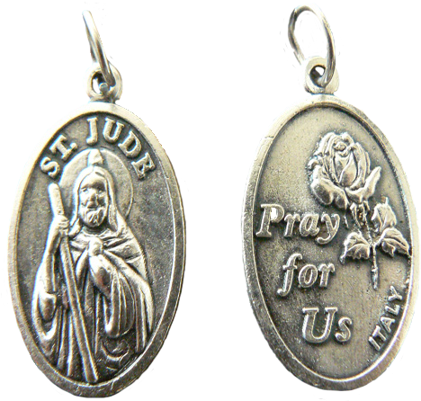 Medalla Italiana De San Judas Tadeo - Earrings (500x500), Png Download