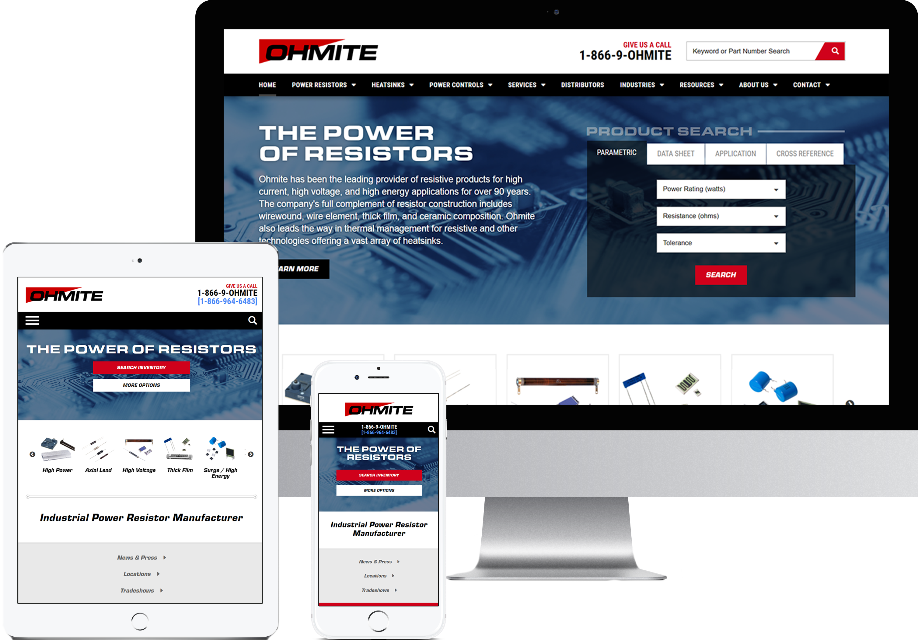 Ohmite Manufacturing - Website (3017x2104), Png Download