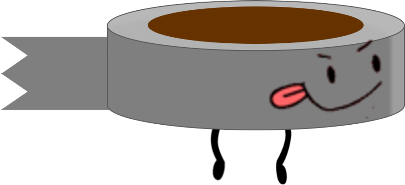 Roll Of Tape Pose - Cartoon (1330x677), Png Download