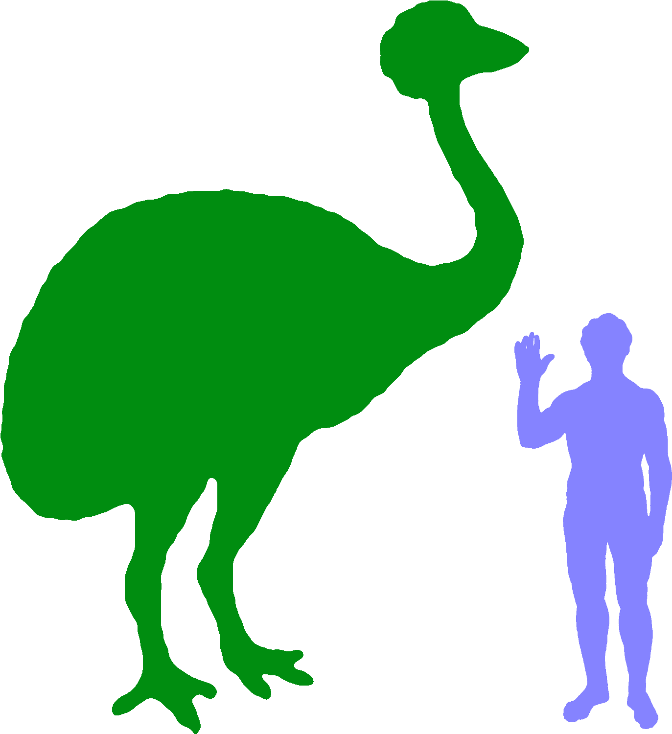 Elephant Bird - Size (1458x1544), Png Download