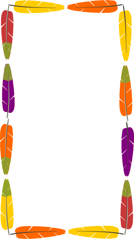 Feathers Frame Clip Art - Clipart اطارات (449x800), Png Download